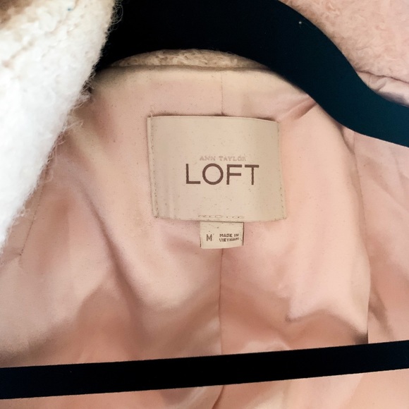 LOFT Funnel-Neck Coat in Pale Pink size Large - Picture 6 of 7
